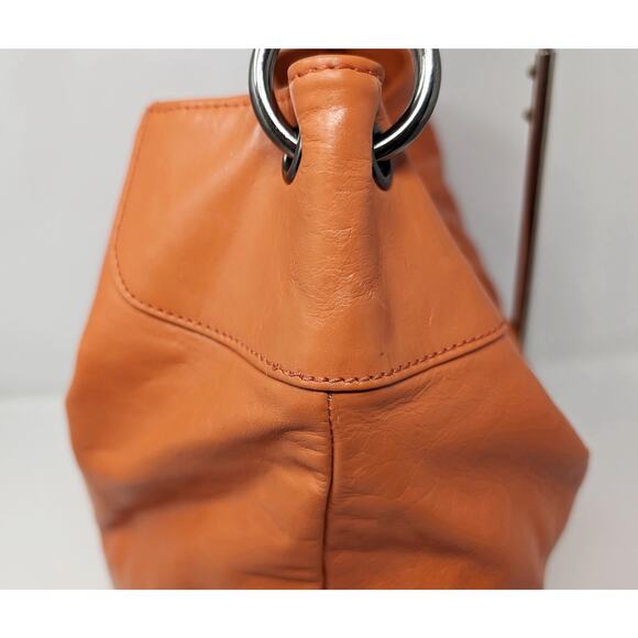 Latico Salmon Espresso Orange Rosie Leather Shoulder Bag Purse - Picture 9 of 16